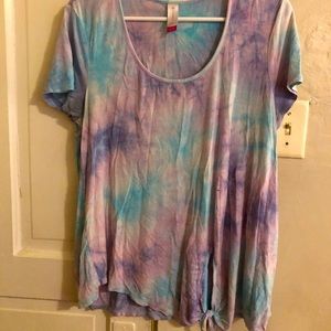 Purple and blue tye Dye shirt